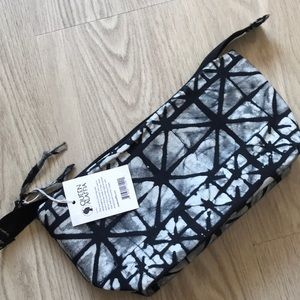 Black and white tie-dye pouch from Queen Alaffia